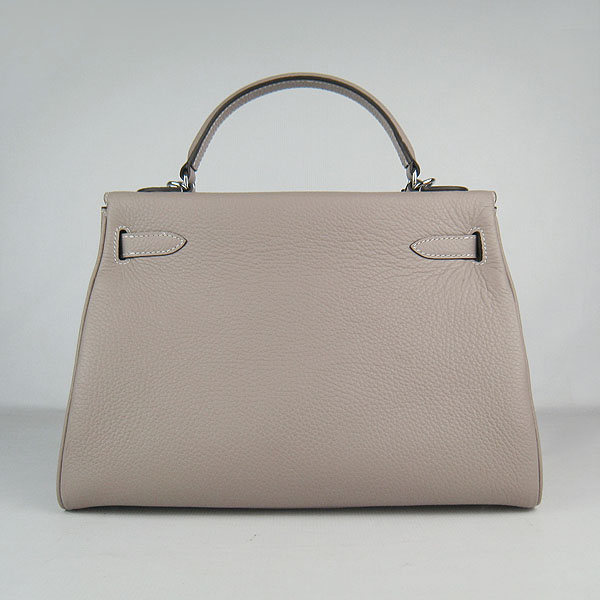 7A Replica Hermes Kelly 32cm Togo Leather Bag Grey 6108 - Click Image to Close